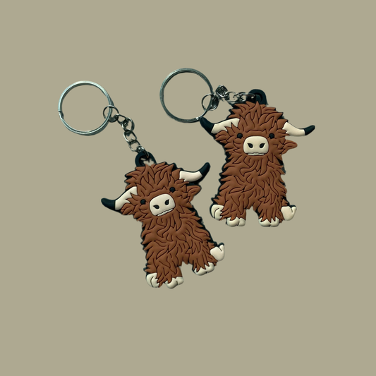 Highland Cow Keychain