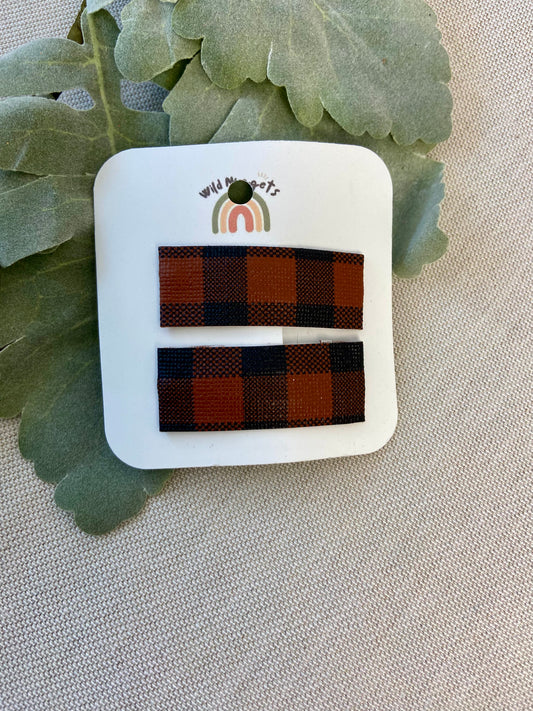 Coco Plaid Snap Hair Clip