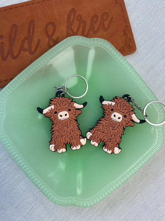 Highland Cow Keychain