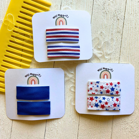 Patriot Snap Hair Clips